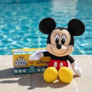 ☀️💧❤️Disney Mickey Mouse Aqua Pals Plush Toy - Black, Red, Yellow💧
